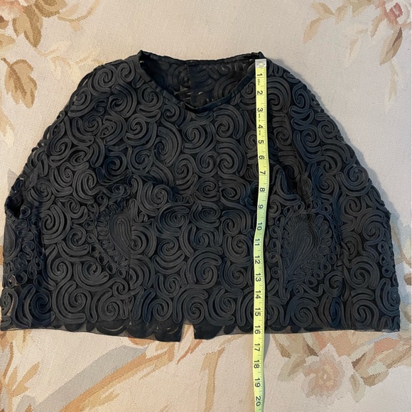 Vintage black lace sleeveless top XL - Picture 9 of 10